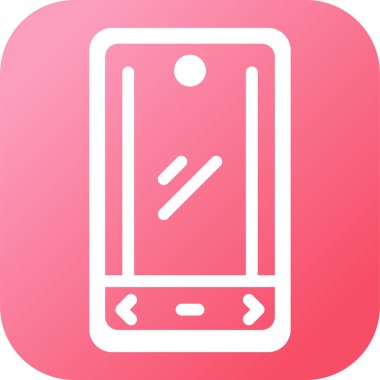 Cep telefonu. Web simgesi vektör illüstrasyonu.