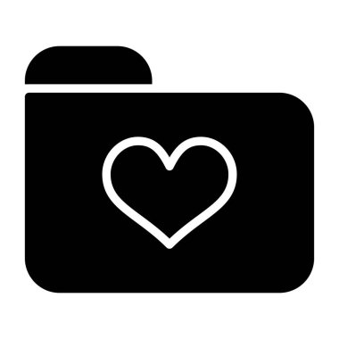 kalp vektör simgesi düz simge