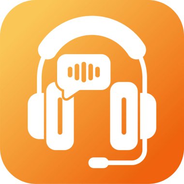 kulaklık simgesi vektör illüstrasyonu