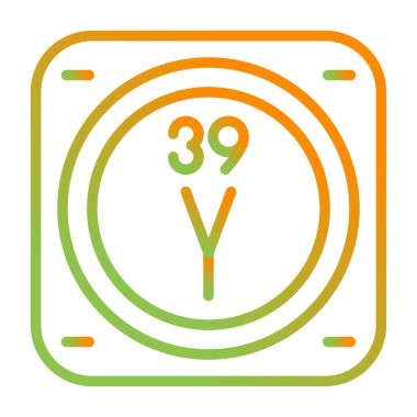 Metal kimyasal element ikon vektör çizimi