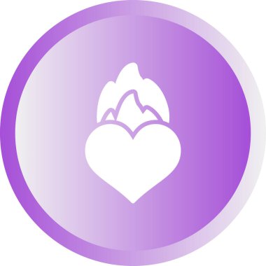 Bir kalbin vektör simgesi çizimi