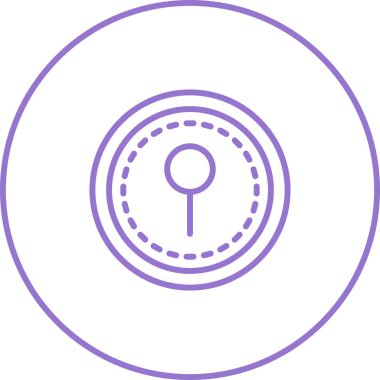 Anahtar deliği simgesi, vektör illüstrasyonu