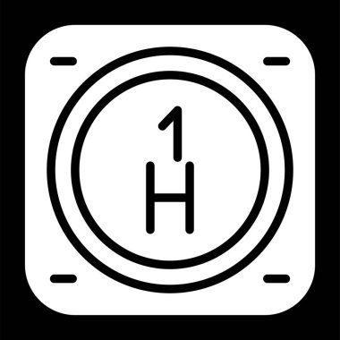 Hidrojen kimyasal element simgesi, basit satır biçimi