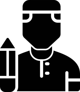 Bilim adamı ikonu. vektör illüstrasyonu