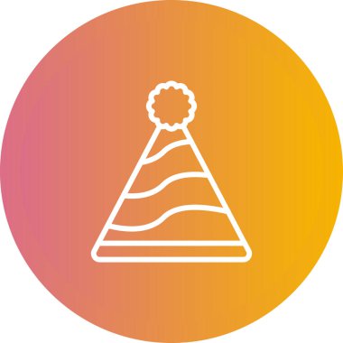 parti şapka web simgesi vektör illüstrasyonu