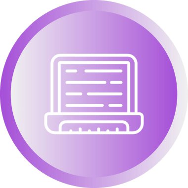 dizüstü bilgisayar simgesi, web basit illüstrasyon