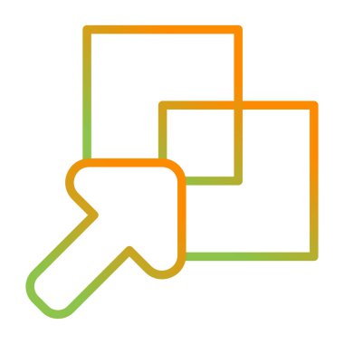 Çizgi film renkli harita simgesinin vektör çizimi