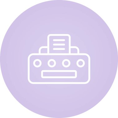 yazıcı web simgesi, basit vektör illüstrasyonu