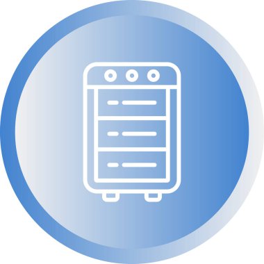 Sunucu Rack web simgesi vektör illüstrasyonu