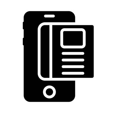 cep telefonu simgesi, basit vektör illüstrasyonu