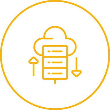 Web Sunucusu Web simgesi vektör illüstrasyonu 