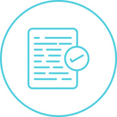 Kontrol listesi modern simgesinin vektör illüstrasyonu