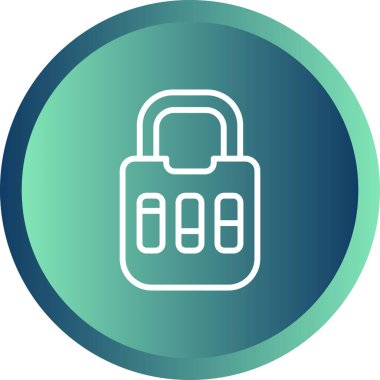 Asma kilit simgesi, basit vektör illüstrasyonu 