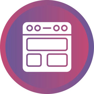 vektör ev fırını çizimi