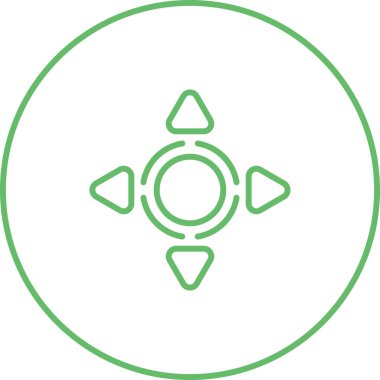 Eşsiz Pusula Satır Vektörü Simgesi