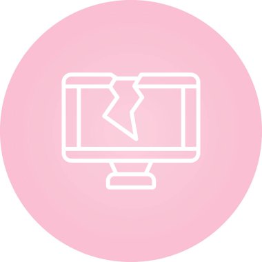 Bilgisayar. Web simgesi basit illüstrasyon