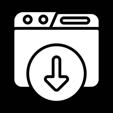 Bir çamaşır makinesi simgesinin vektör çizimi