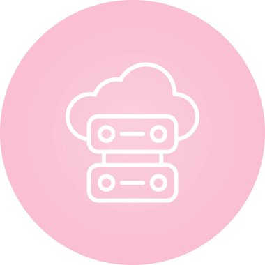 bulut simgesi, vektör illüstrasyonu