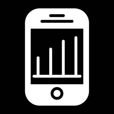 analitik grafik simgesi beyaz arkaplanda izole edildi