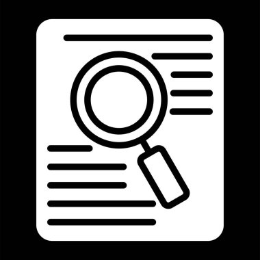 belge arama simgesi, vektör çizimi