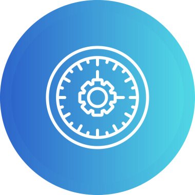 vektör dairesi mavi simge desenini ayarla