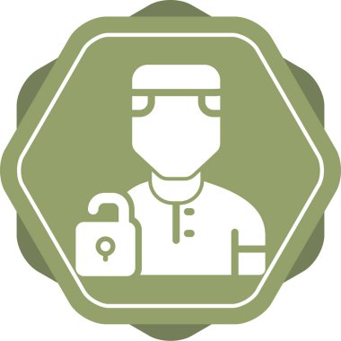 Rozetli kadın, vektör çizimi.