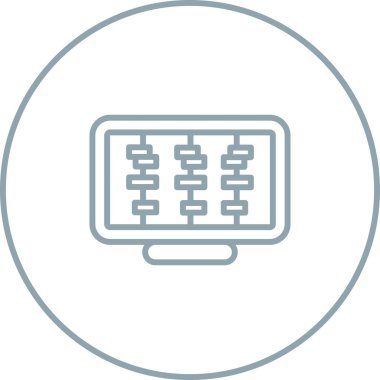 veritabanı vektör çizgisi simgesi, düzenlenebilir vuruş