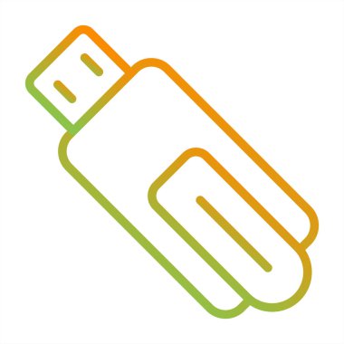 usb flash disk web simgesi vektör çizimi 