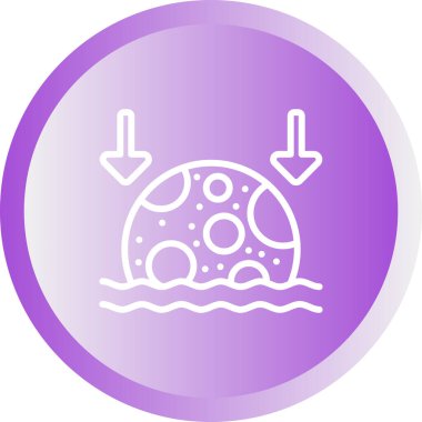 Web projesi için ay vektör simgesi modern basit vektör illüstrasyonu