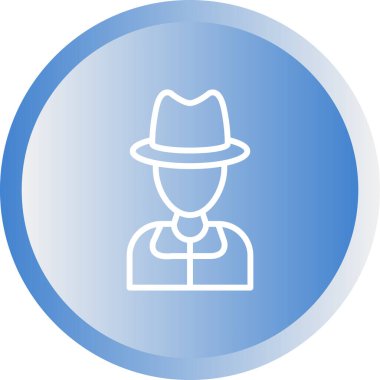 Adamım. Web simgesi basit illüstrasyon