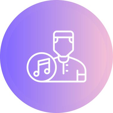 Müzik çalar simgesinin vektör illüstrasyonu