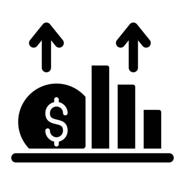 finansal eğilim düz vektör simgesi