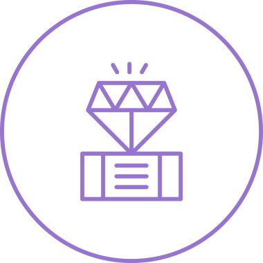 Elmas. Web simgesi basit illüstrasyon