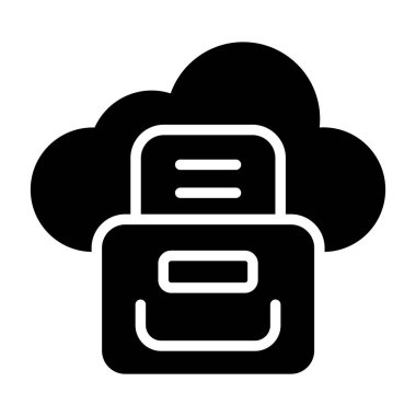 bulut depolama vektörü simgesi