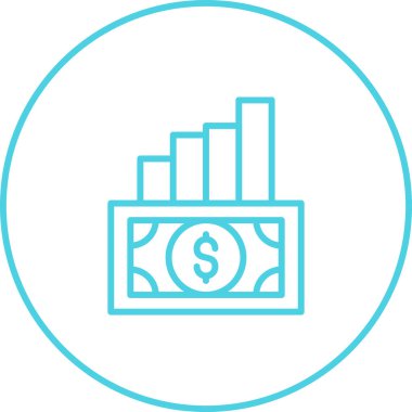 Dolar işareti vektör simgesi modern basit vektör illüstrasyonu