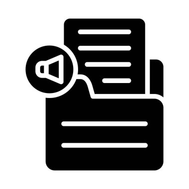 belge dosya simgesi, vektör illüstrasyonu