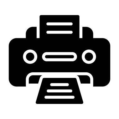 Yazıcı simgesi basit örnek