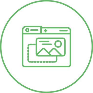 tarayıcı simgesi vektör illüstrasyonu