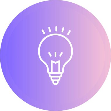 Bir fikrim var. Web simgesi vektör illüstrasyonu