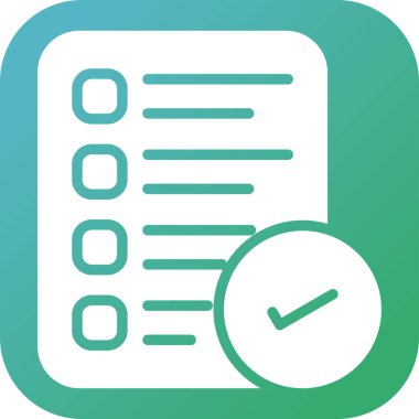 Kontrol listesi simgesi soyut arkaplanda izole edildi