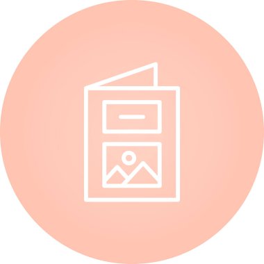 Broşür web simgesi vektör illüstrasyonu