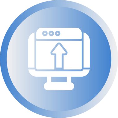 Monitör. Web simgesi basit illüstrasyon