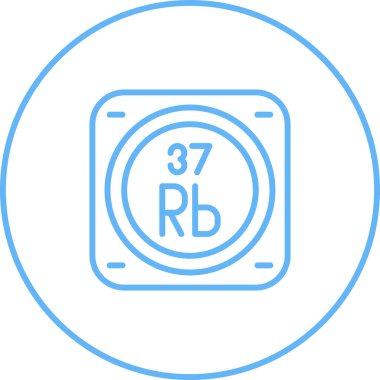 Metal kimyasal element ikon vektör çizimi