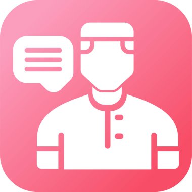 Tıbbi maskeli bir doktor simgesinin vektör çizimi