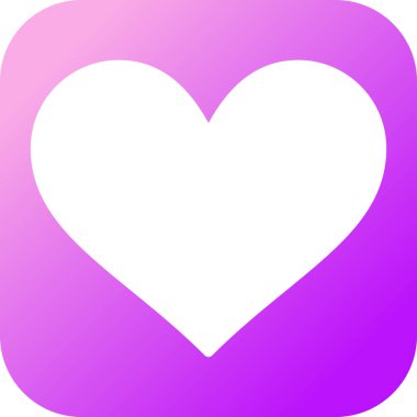 Vektör kalp şekli simgesi