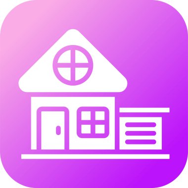 Ev. Web simgesi basit illüstrasyon