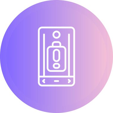 Sırt çantası modern simgesinin vektör illüstrasyonu