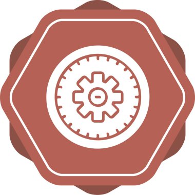 dişli simgesinin vektör illüstrasyonu