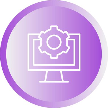 Dizüstü bilgisayar simgesi vektör çizimi