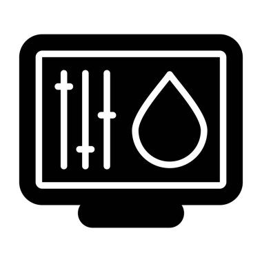 Masaüstü Bilgisayar Web simgesi vektör çizimi